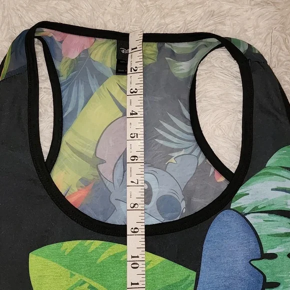 Disney Black Tank Top with Blue Cartoon Character - Picture 7 of 9